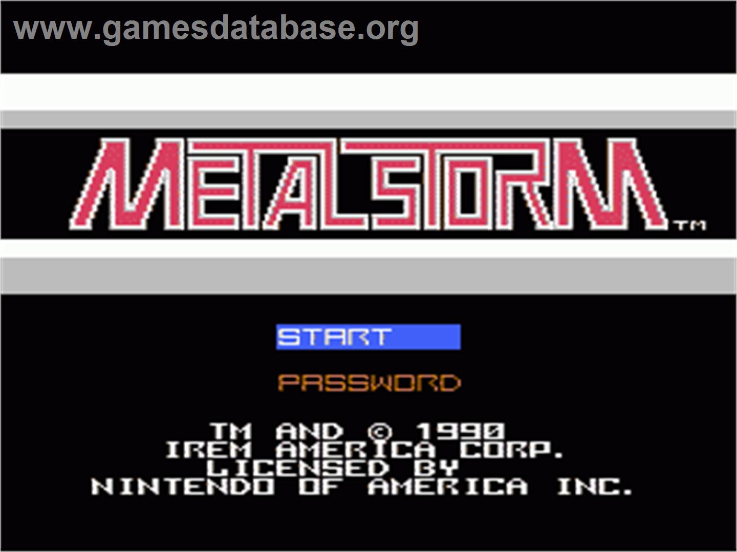 Metal Storm - Nintendo NES - Artwork - Title Screen