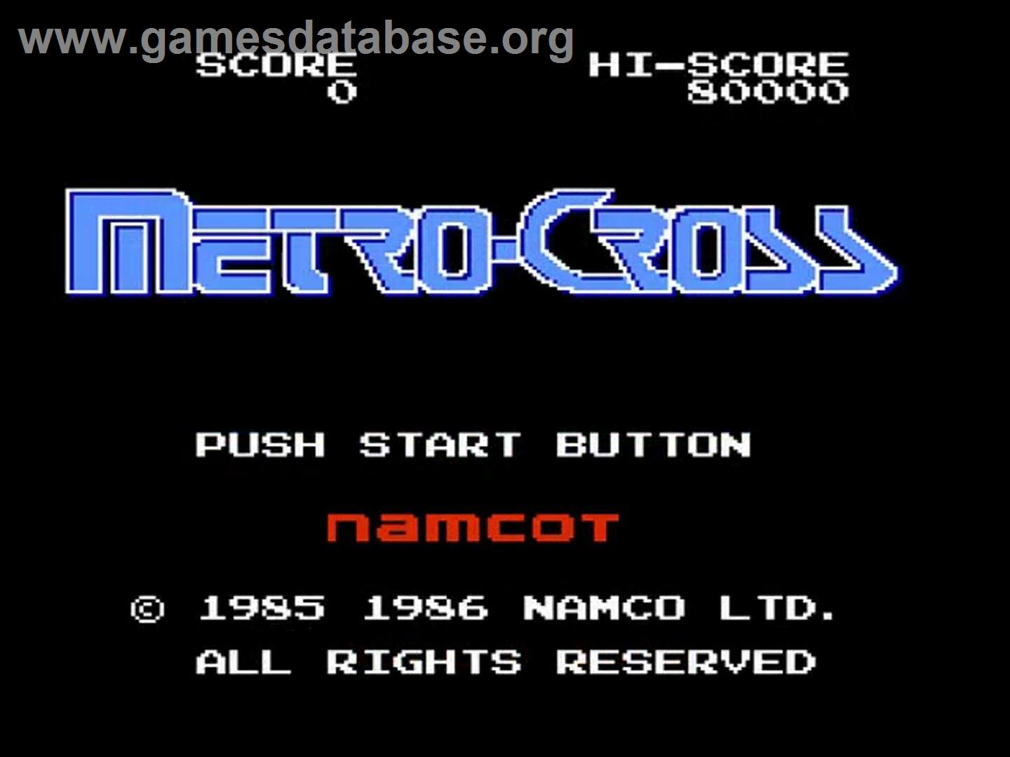 Metro Cross - Nintendo NES - Artwork - Title Screen