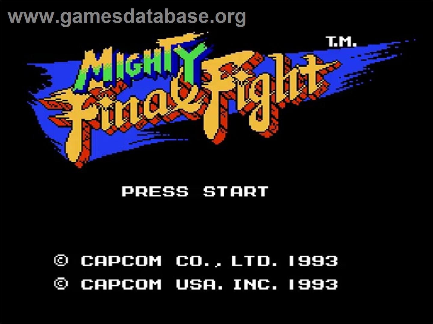 Mighty Final Fight - Nintendo NES - Artwork - Title Screen