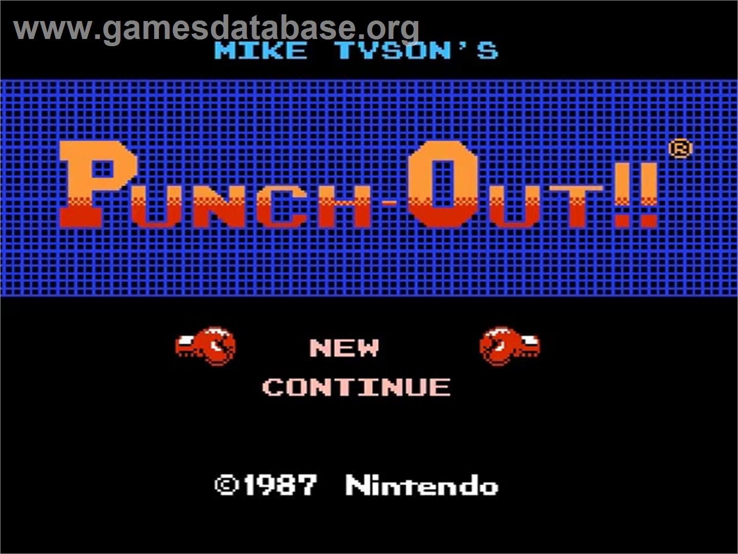 Mike Tyson's Punch-Out!! - Nintendo NES - Artwork - Title Screen