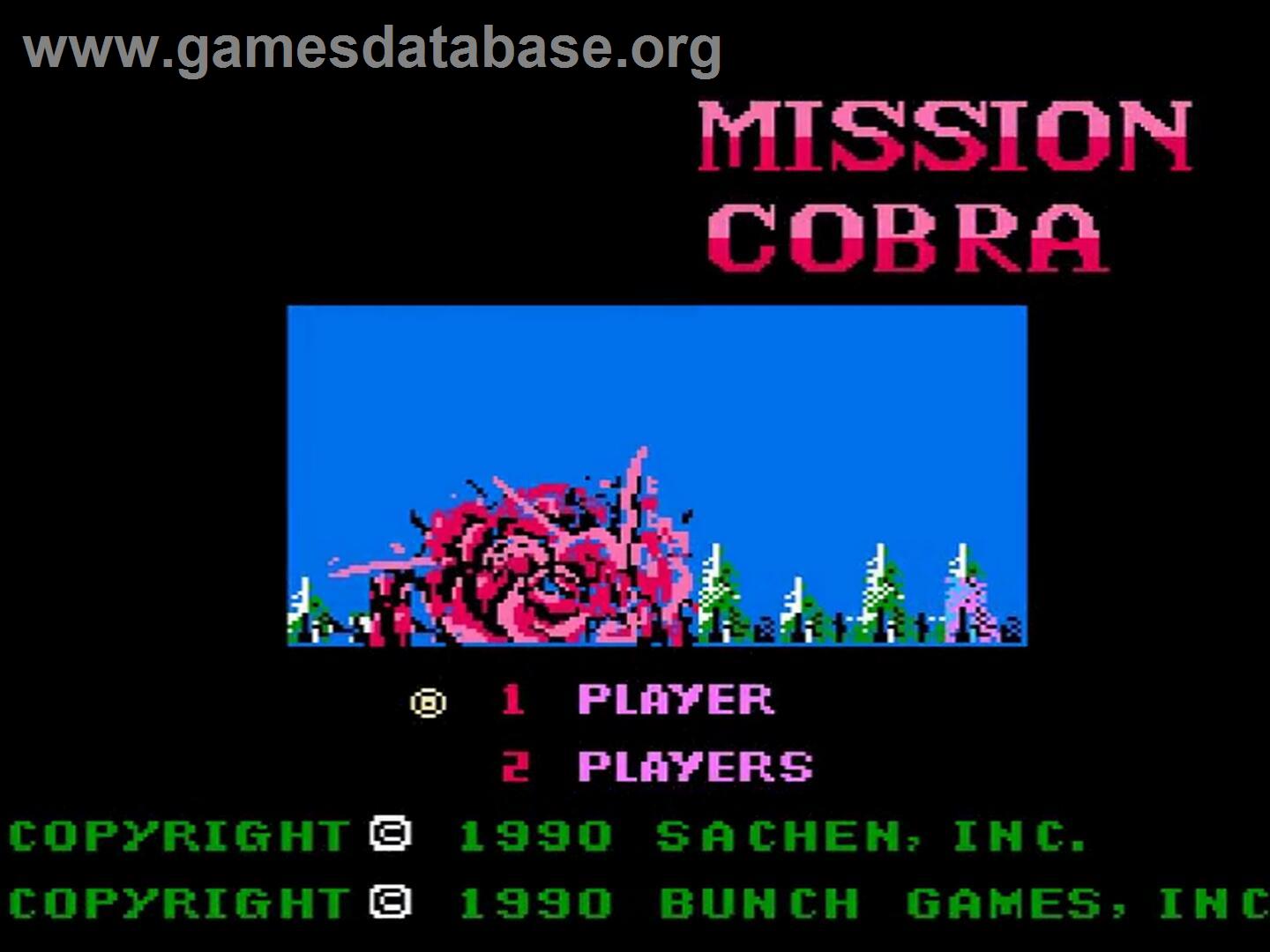 Mission Cobra - Nintendo NES - Artwork - Title Screen