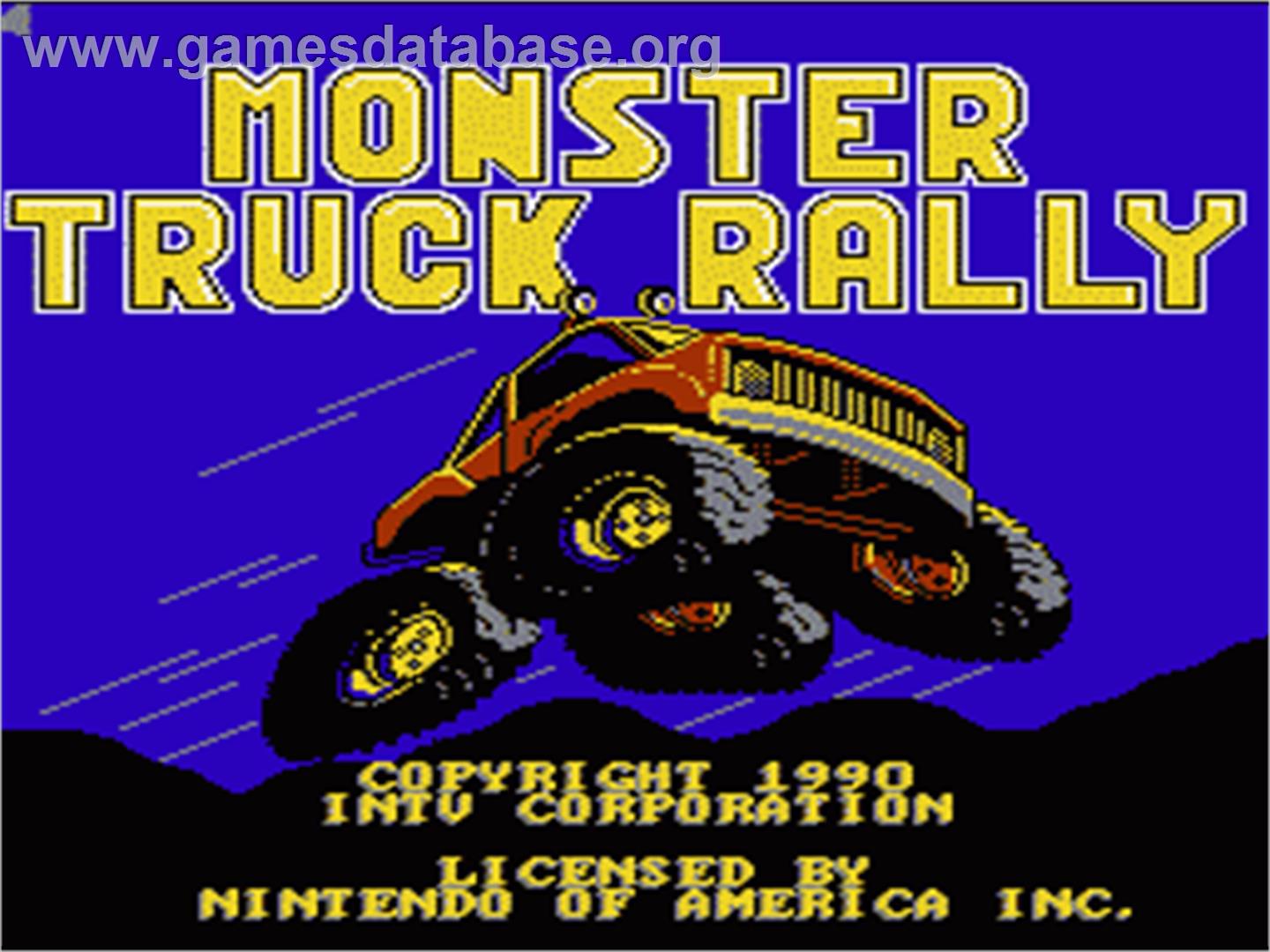 Monster Truck Rally - Nintendo NES - Artwork - Title Screen