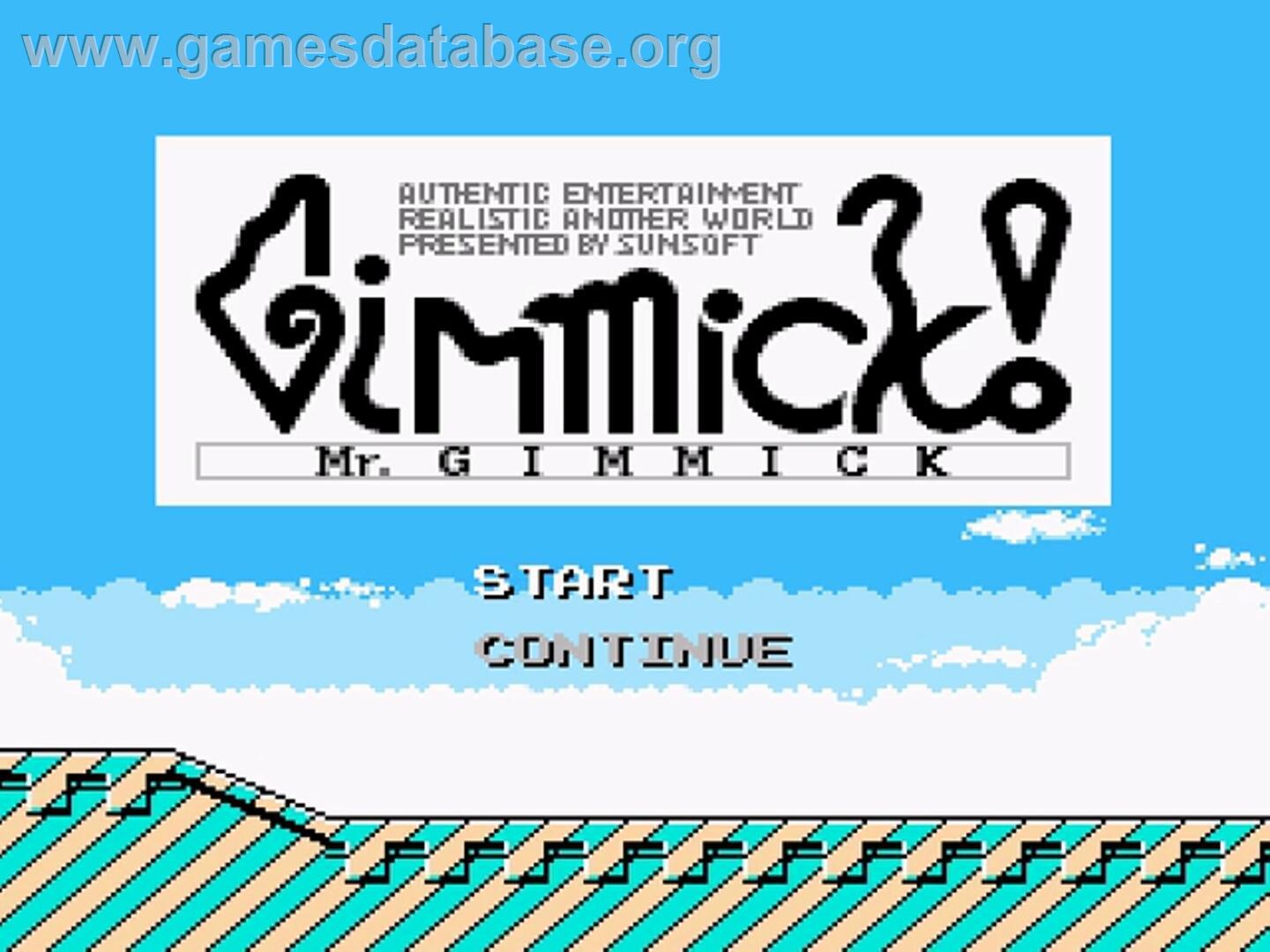 Mr Gimmick - Nintendo NES - Artwork - Title Screen