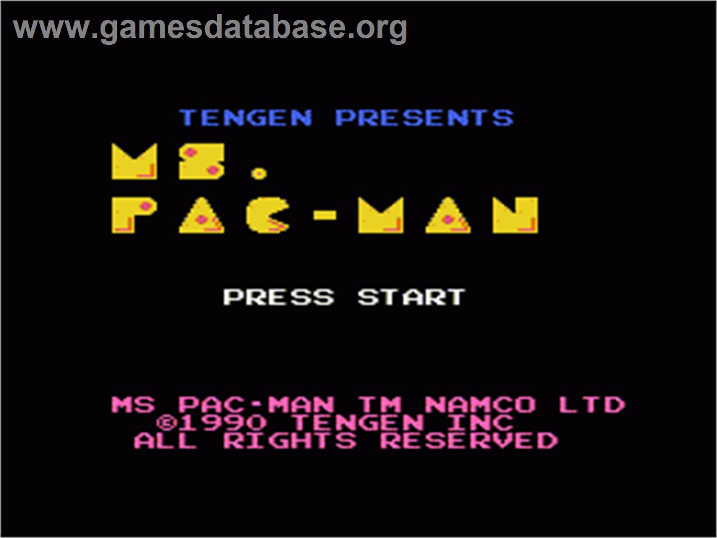 Ms. Pac-Man - Nintendo NES - Artwork - Title Screen
