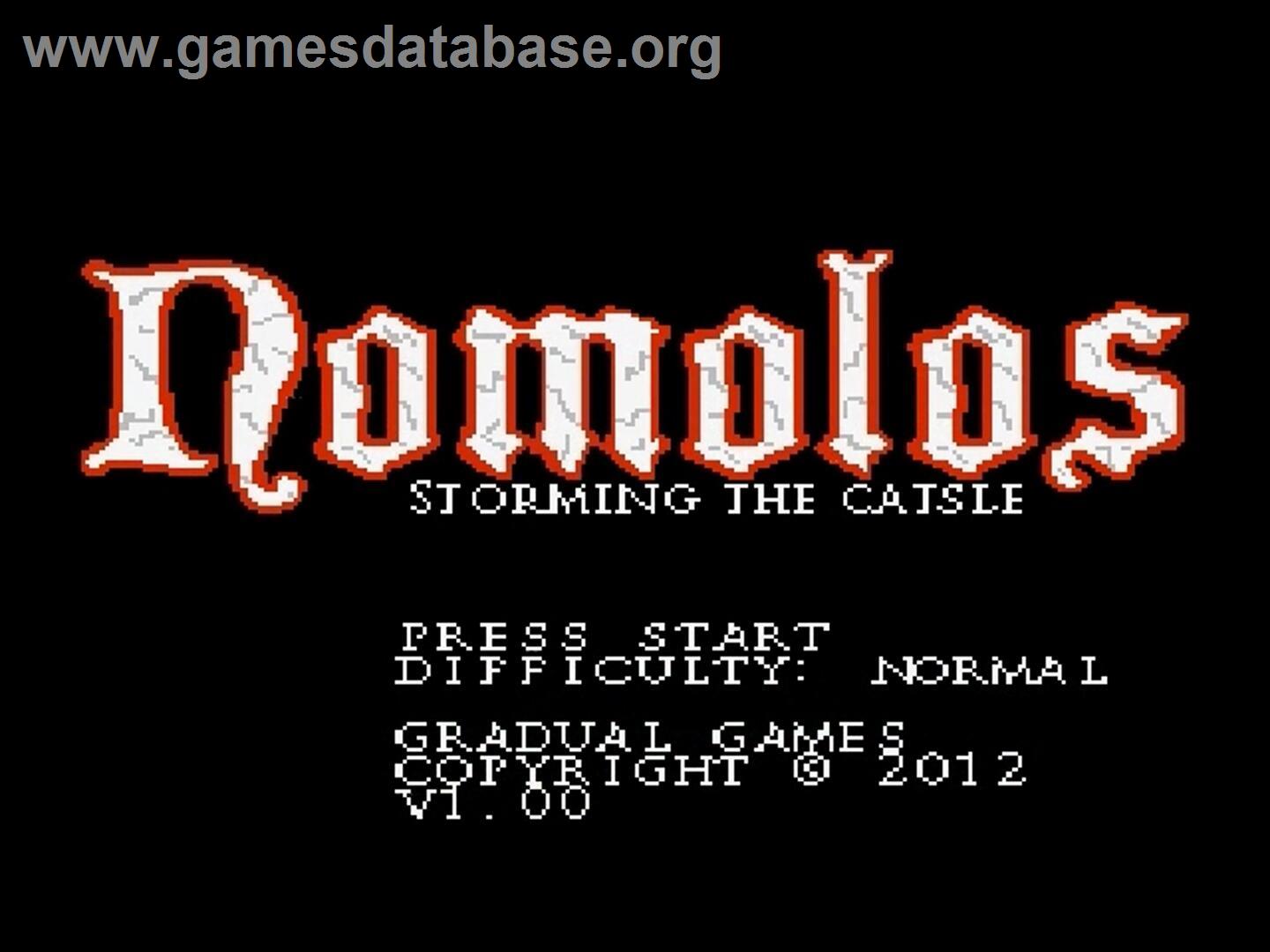 Nomolos - Storming the CATsle - Nintendo NES - Artwork - Title Screen