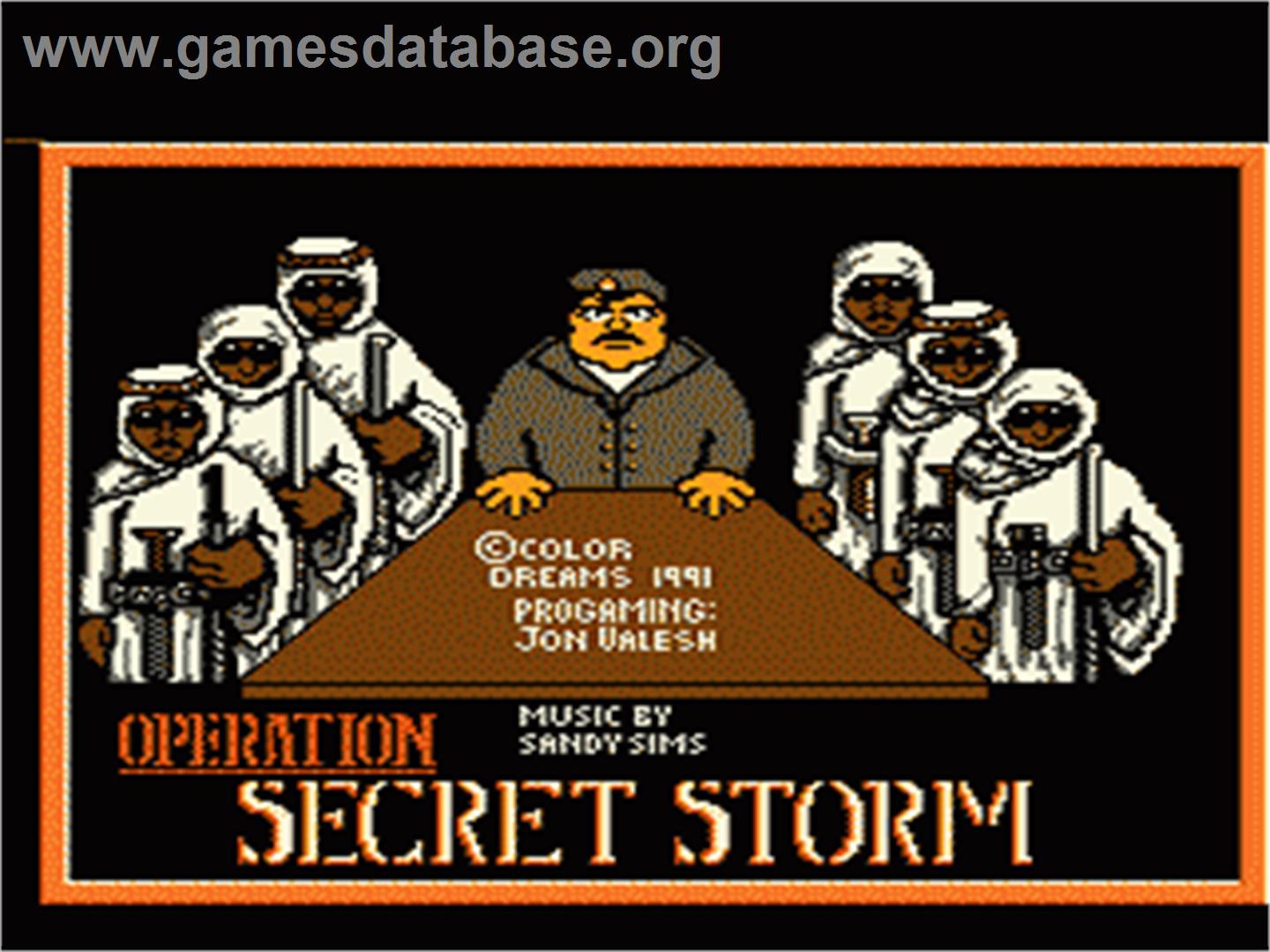 Operation Secret Storm - Nintendo NES - Artwork - Title Screen