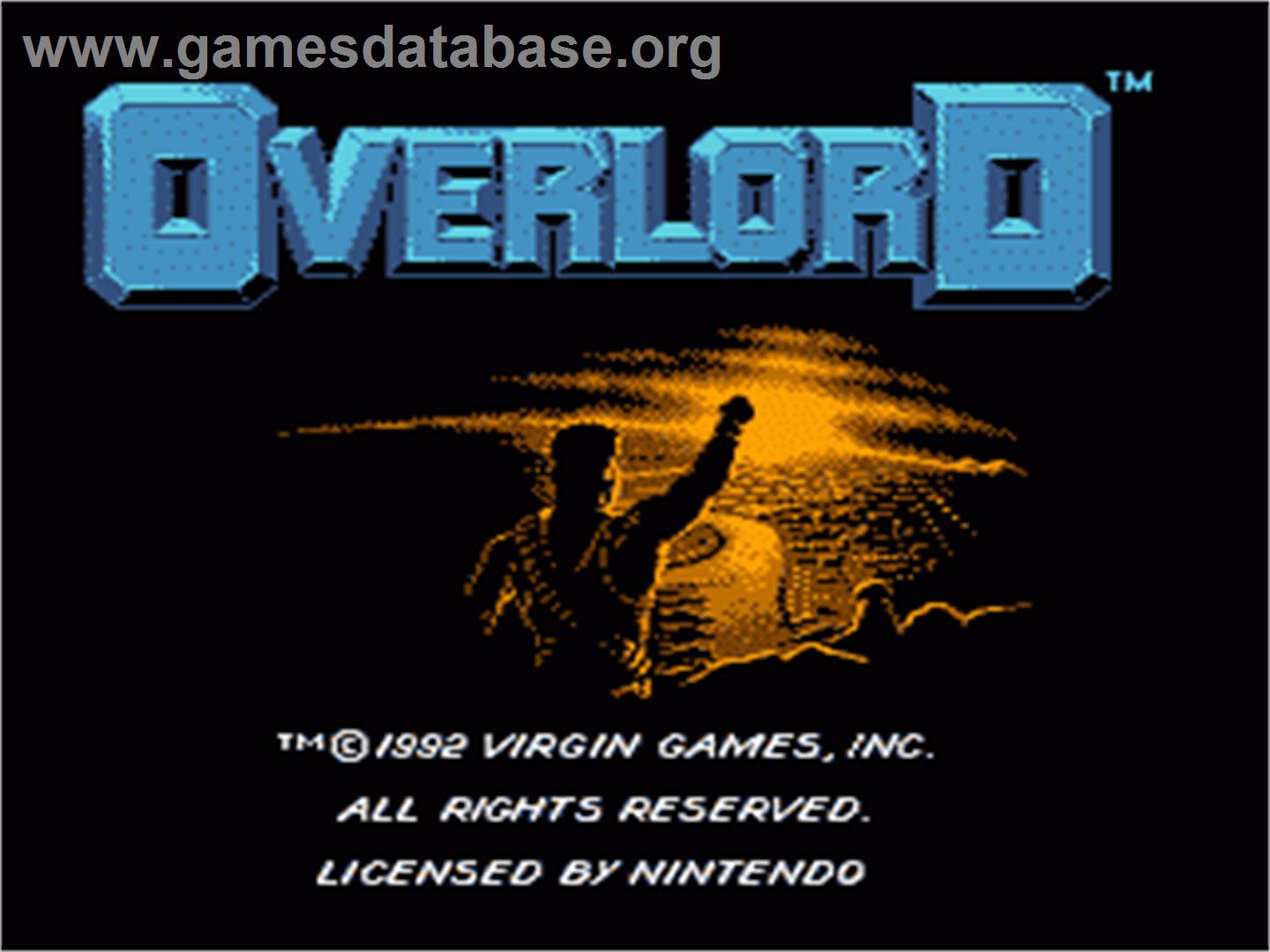 Overlord - Nintendo NES - Artwork - Title Screen