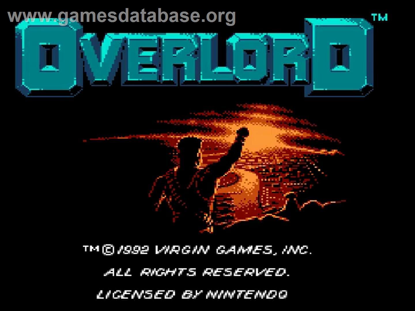 Overlord - Nintendo NES - Artwork - Title Screen