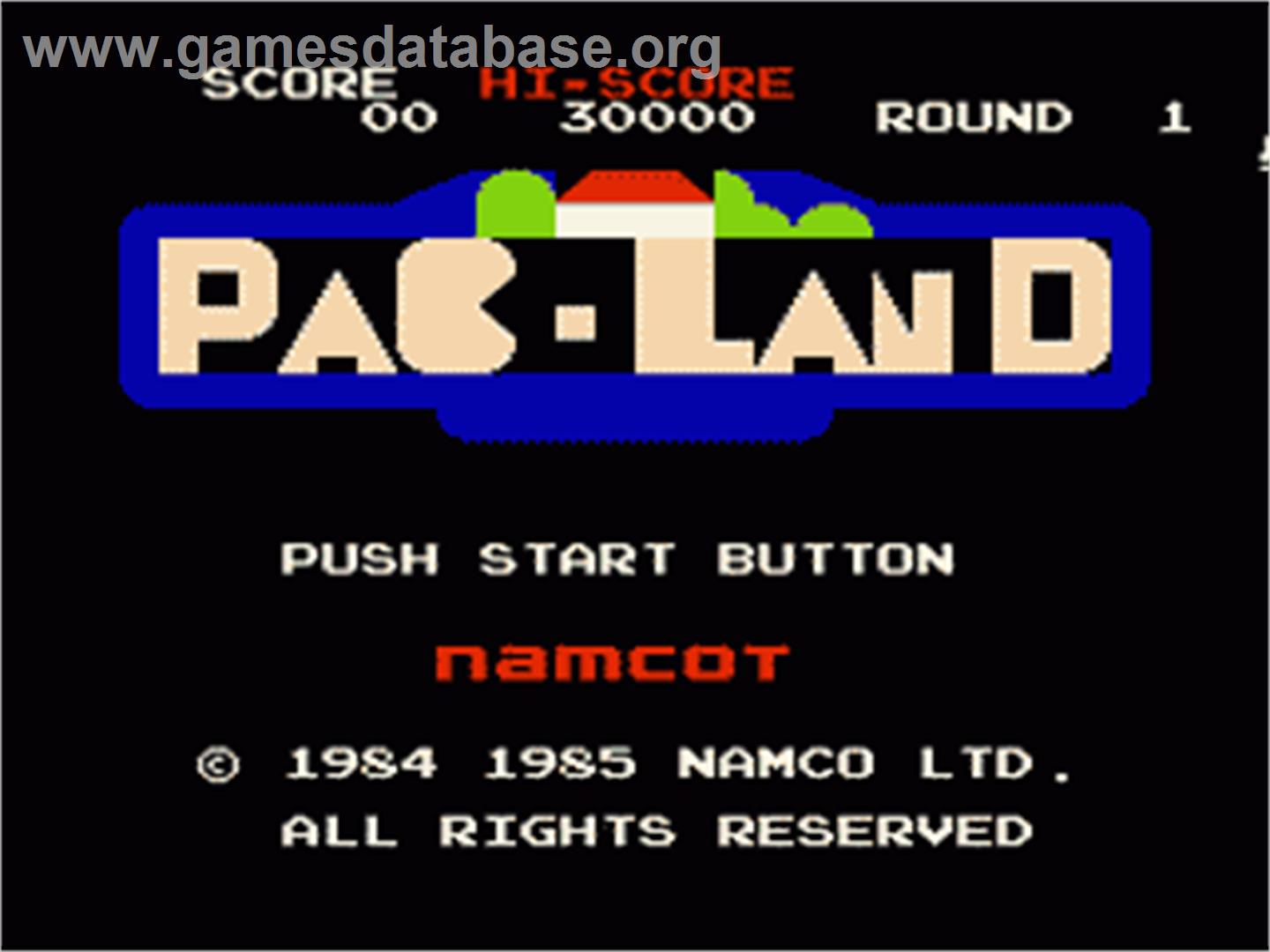 Pac-Land - Nintendo NES - Artwork - Title Screen