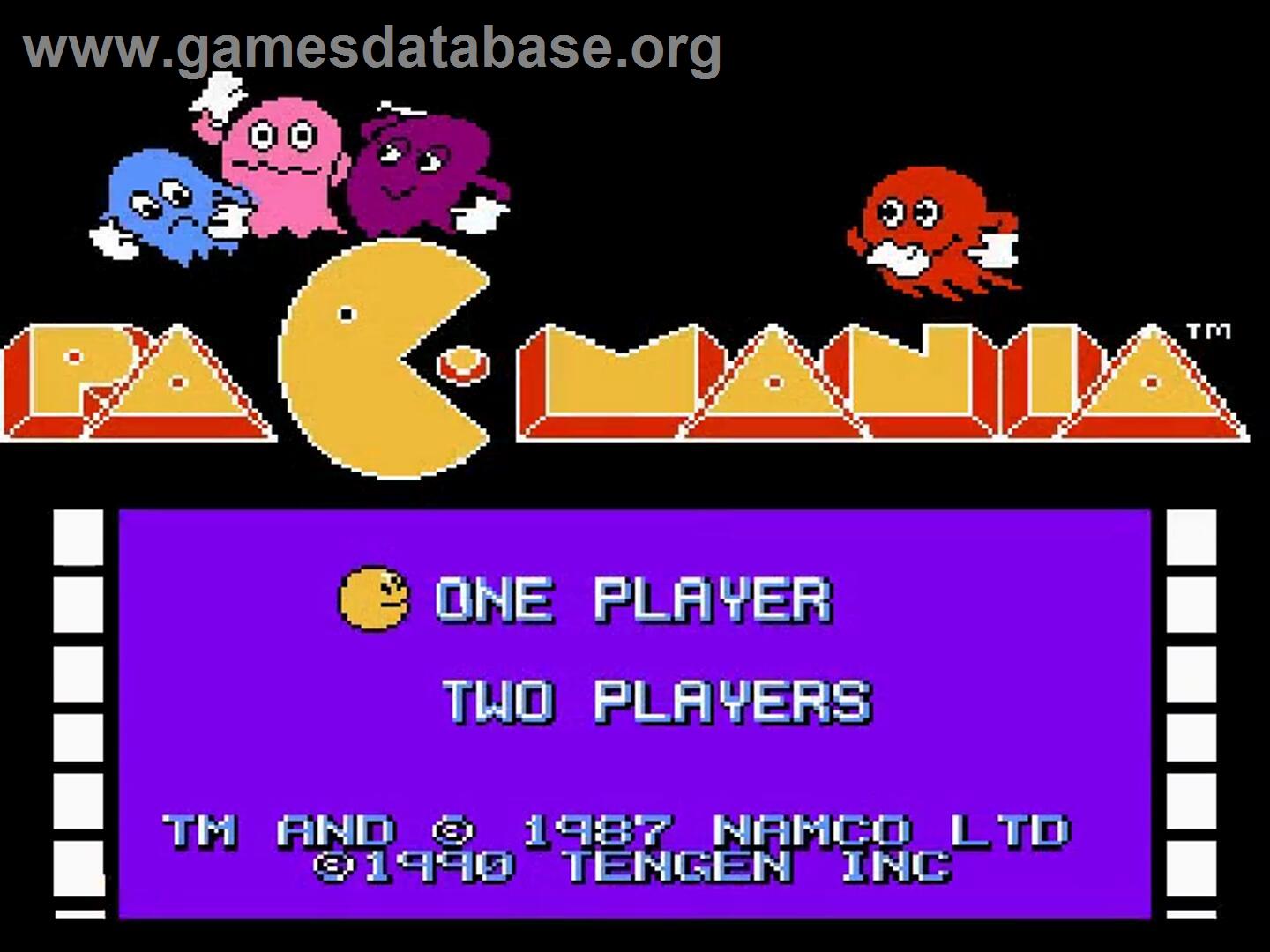 Pac-mania - Nintendo NES - Artwork - Title Screen