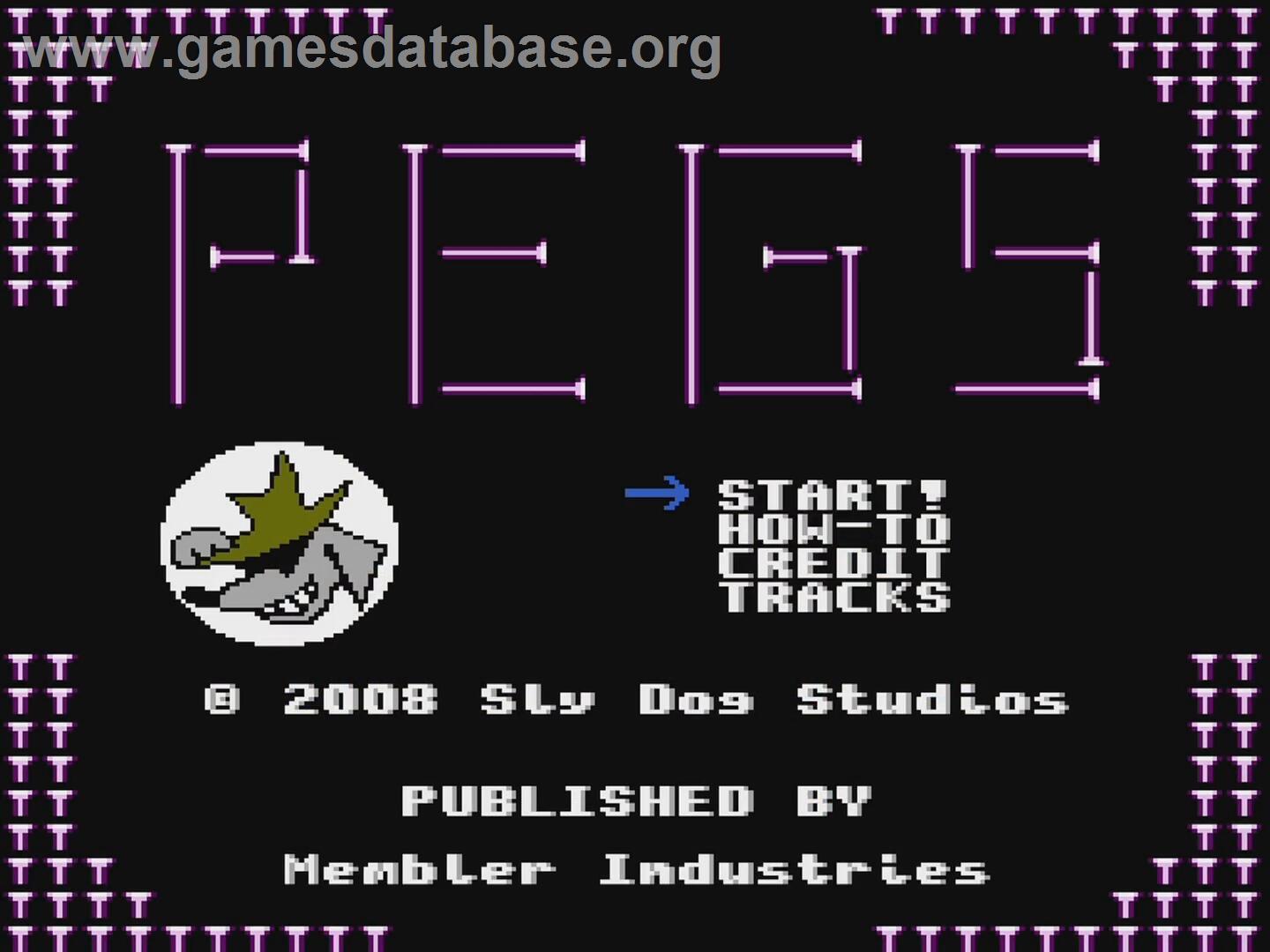Pegs - Nintendo NES - Artwork - Title Screen