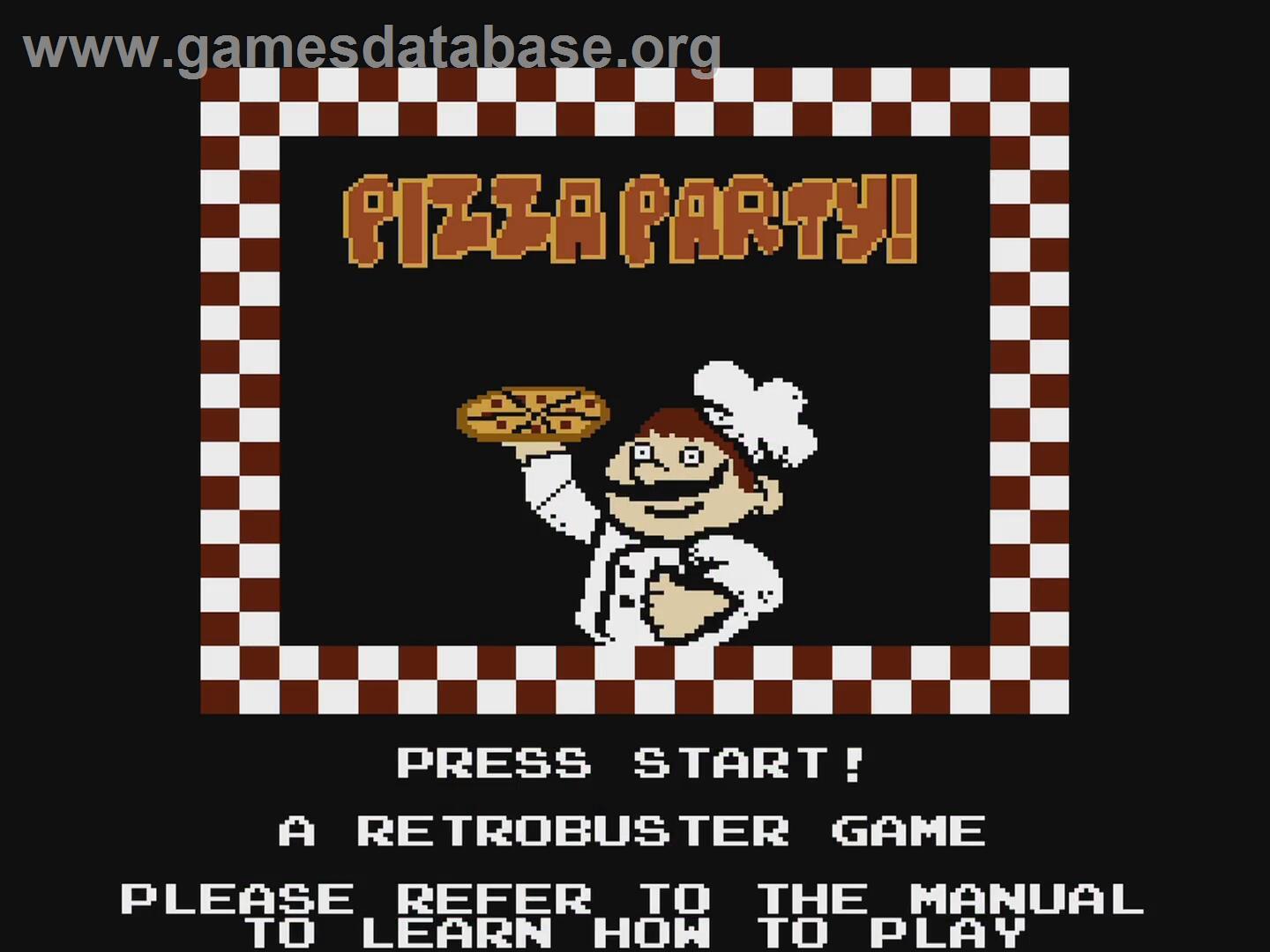 Pizza Party! - Nintendo NES - Artwork - Title Screen