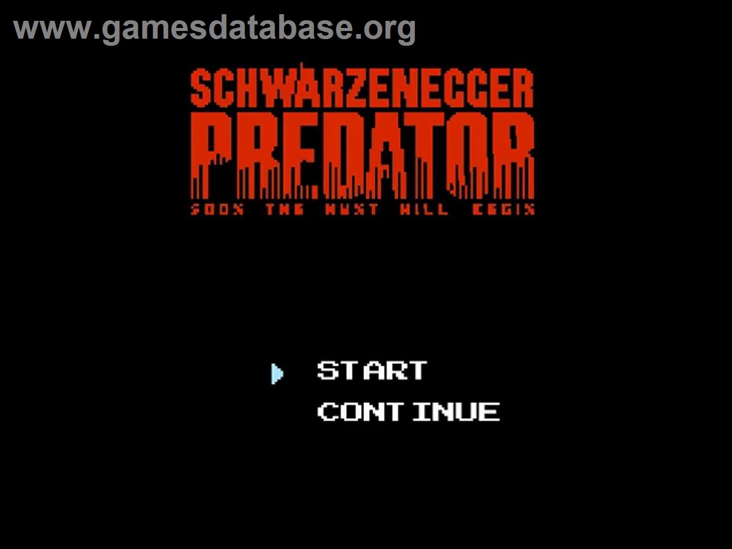 Predator - Nintendo NES - Artwork - Title Screen