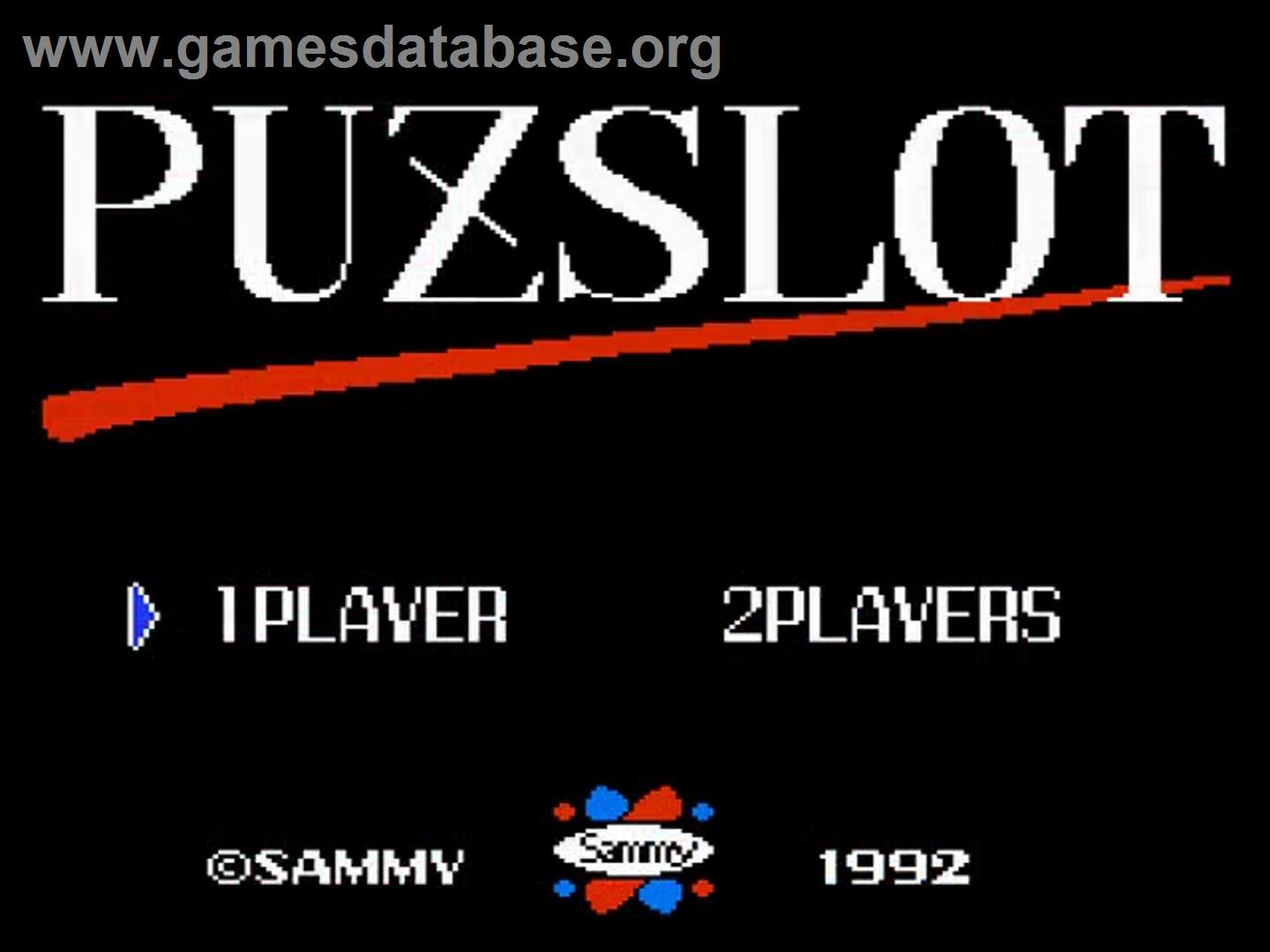 Puzslot - Nintendo NES - Artwork - Title Screen