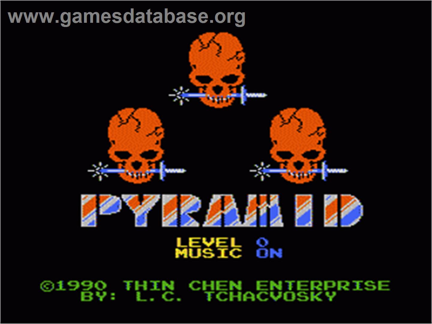Pyramid - Nintendo NES - Artwork - Title Screen