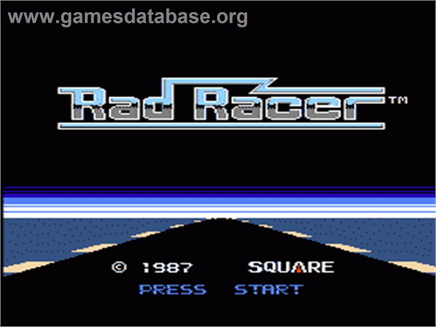 Rad Racer - Nintendo NES - Artwork - Title Screen