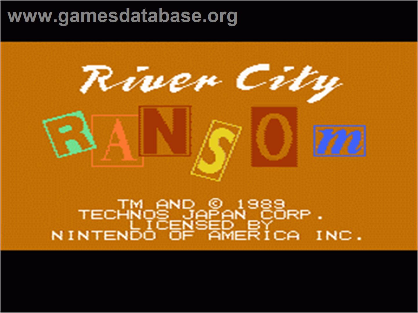 River City Ransom - Nintendo NES - Artwork - Title Screen