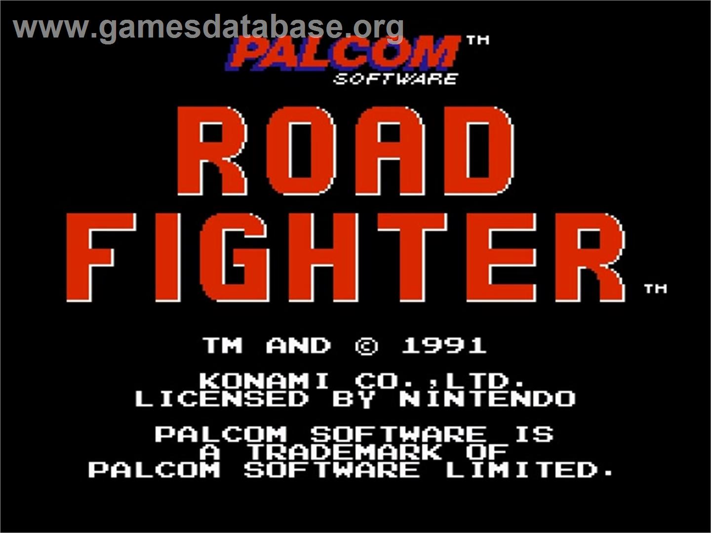 Road Fighter - Nintendo NES - Artwork - Title Screen