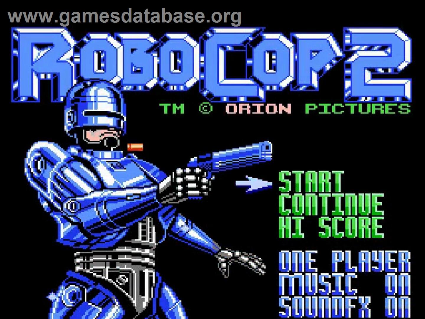 Robocop 2 - Nintendo NES - Artwork - Title Screen