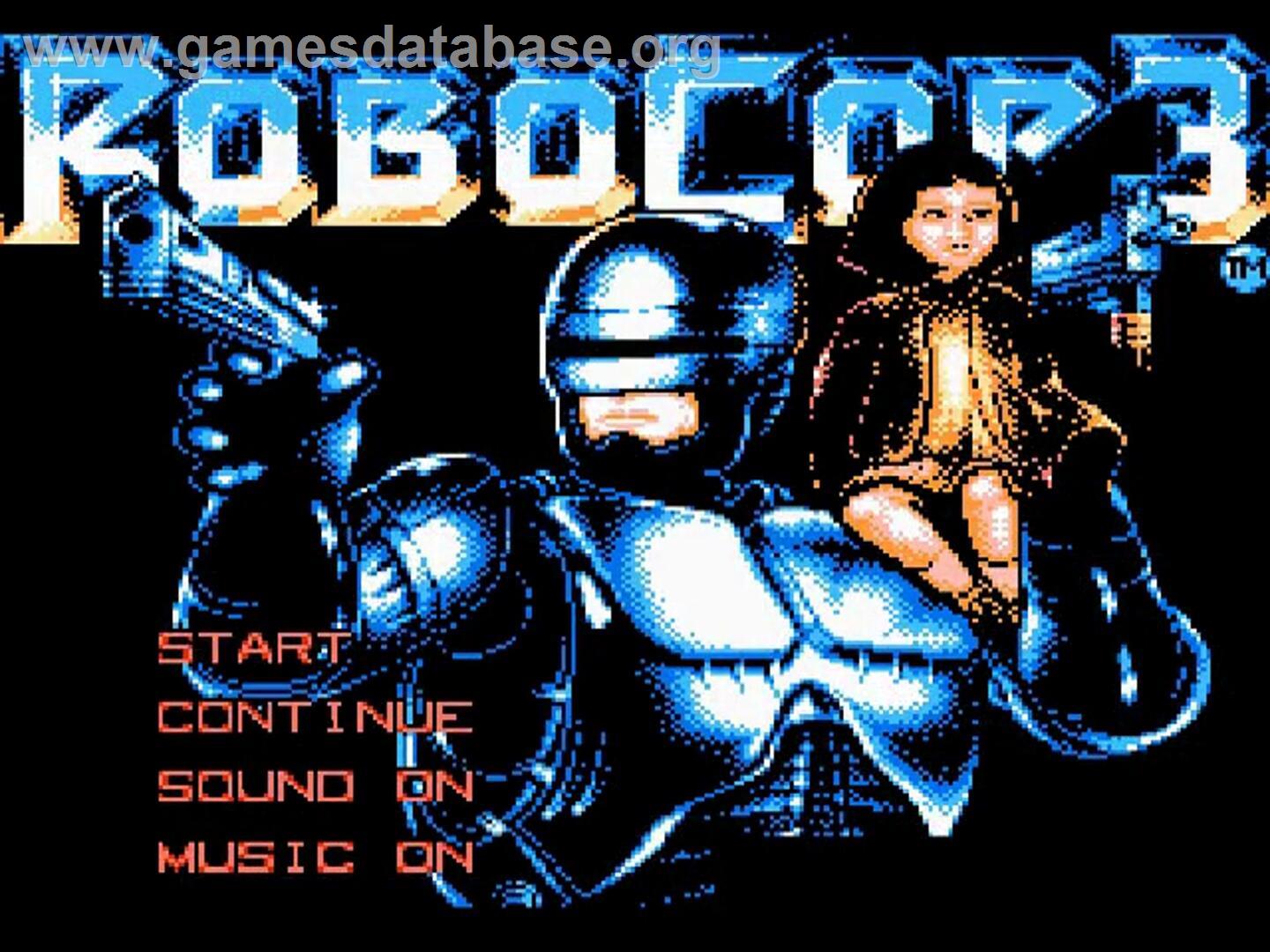 Robocop 3 - Nintendo NES - Artwork - Title Screen