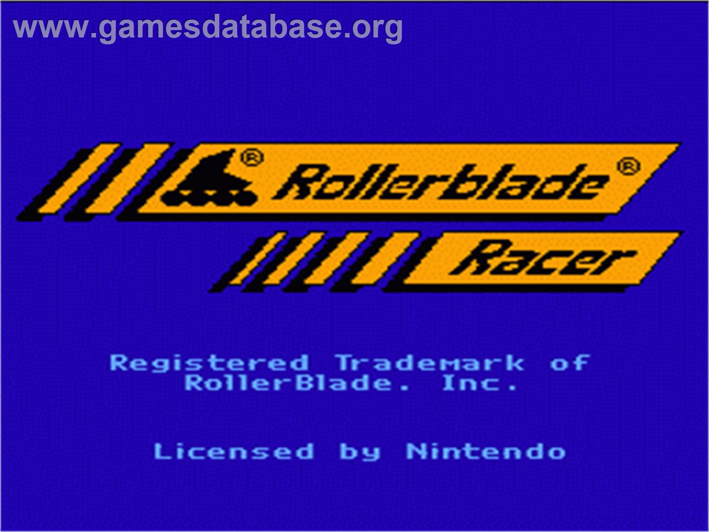 Rollerblade Racer - Nintendo NES - Artwork - Title Screen