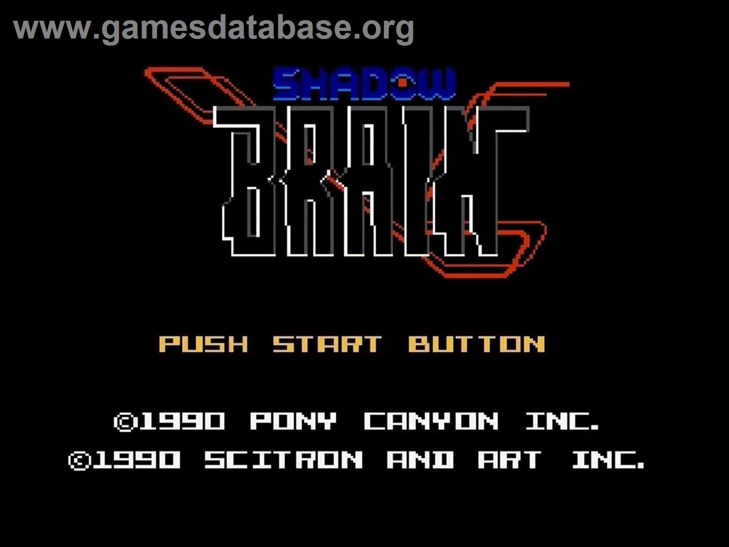 Shadow Brain - Nintendo NES - Artwork - Title Screen