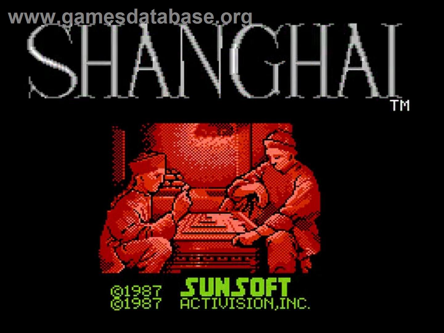 Shanghai - Nintendo NES - Artwork - Title Screen