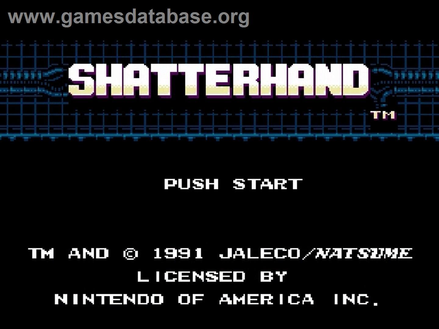 Shatterhand - Nintendo NES - Artwork - Title Screen