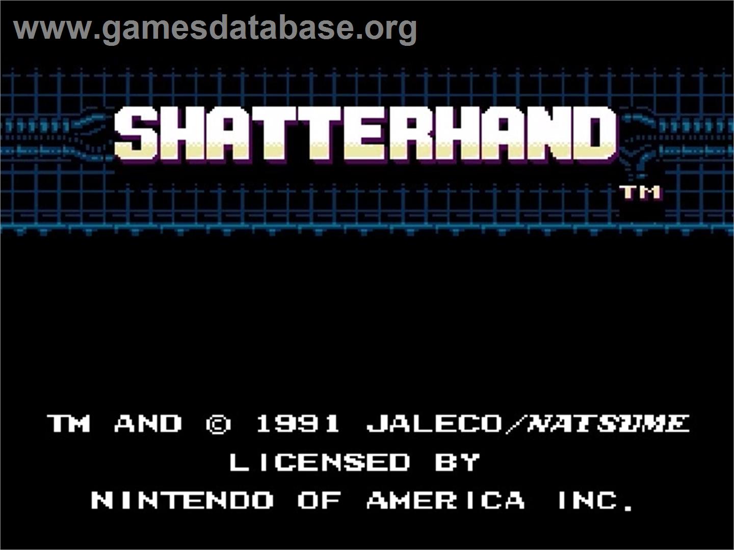 Shatterhand - Nintendo NES - Artwork - Title Screen