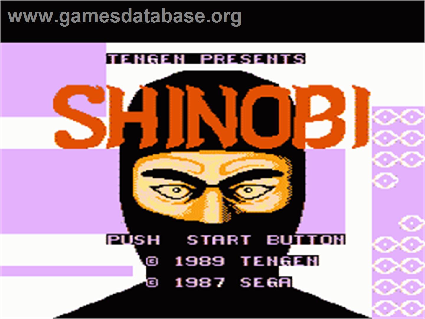 Shinobi - Nintendo NES - Artwork - Title Screen