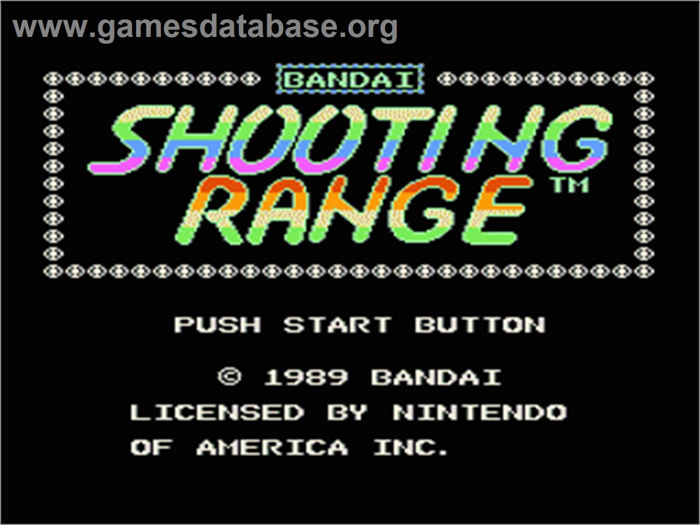 Shooting Range - Nintendo NES - Artwork - Title Screen