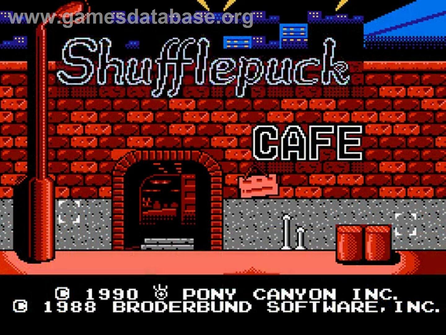 Shufflepuck Café - Nintendo NES - Artwork - Title Screen