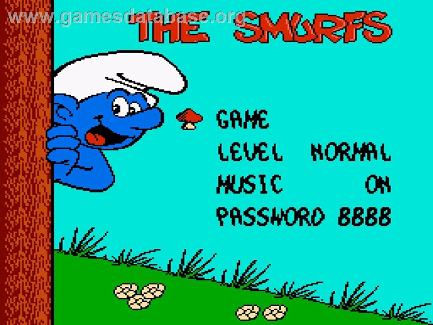 Smurfs, The - Nintendo NES - Artwork - Title Screen