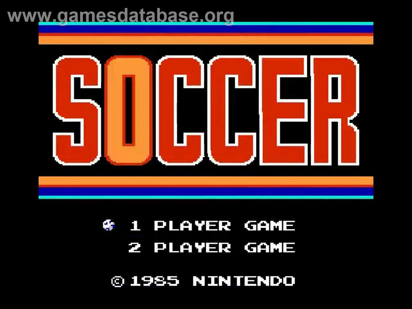 Soccer - Nintendo NES - Artwork - Title Screen