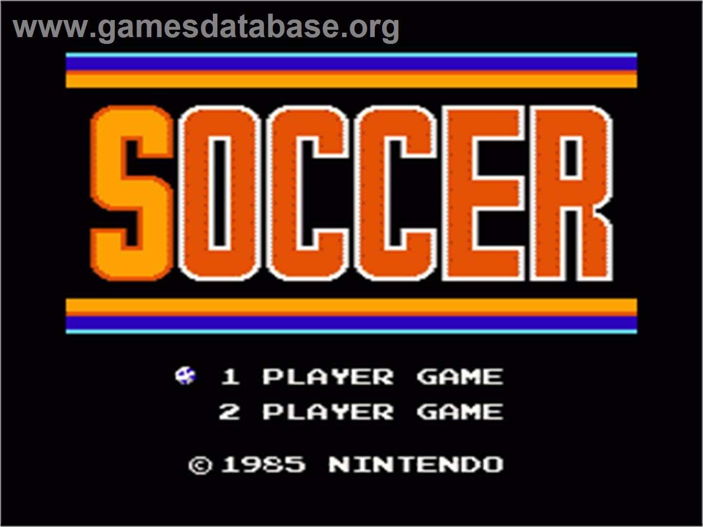 Soccer - Nintendo NES - Artwork - Title Screen