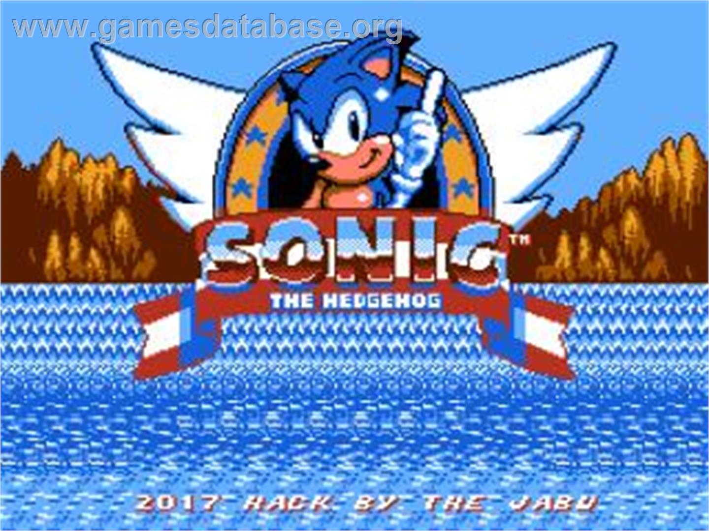 Sonic The Hedgehog - Nintendo NES - Artwork - Title Screen