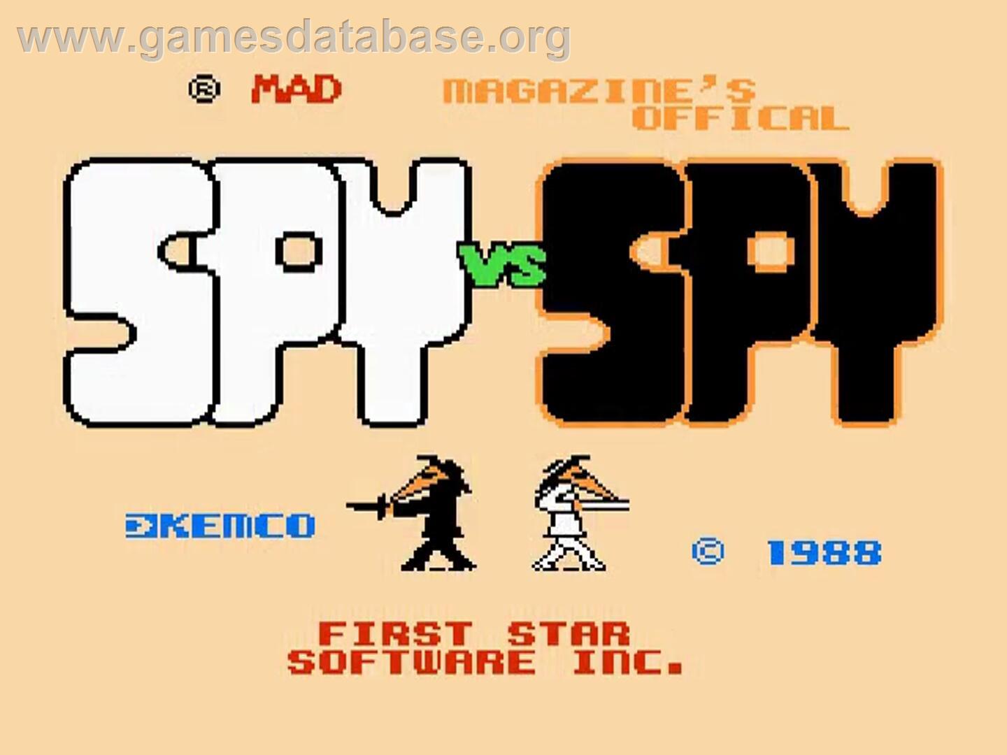 Spy Vs Spy - Nintendo NES - Artwork - Title Screen