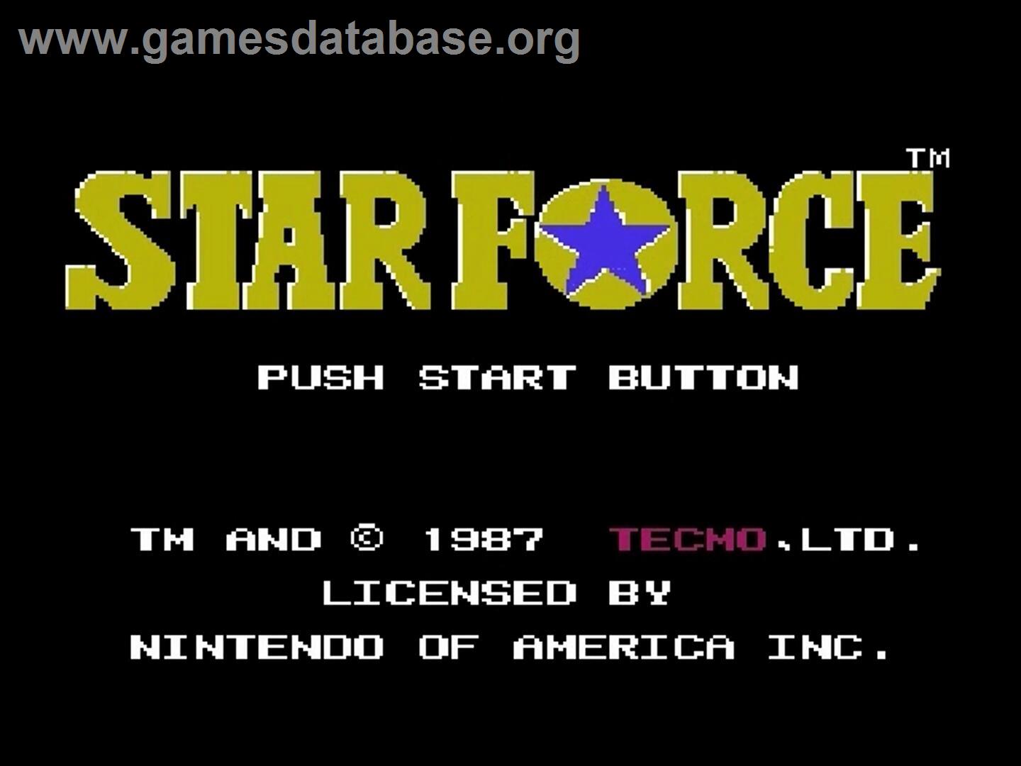 Star Force - Nintendo NES - Artwork - Title Screen