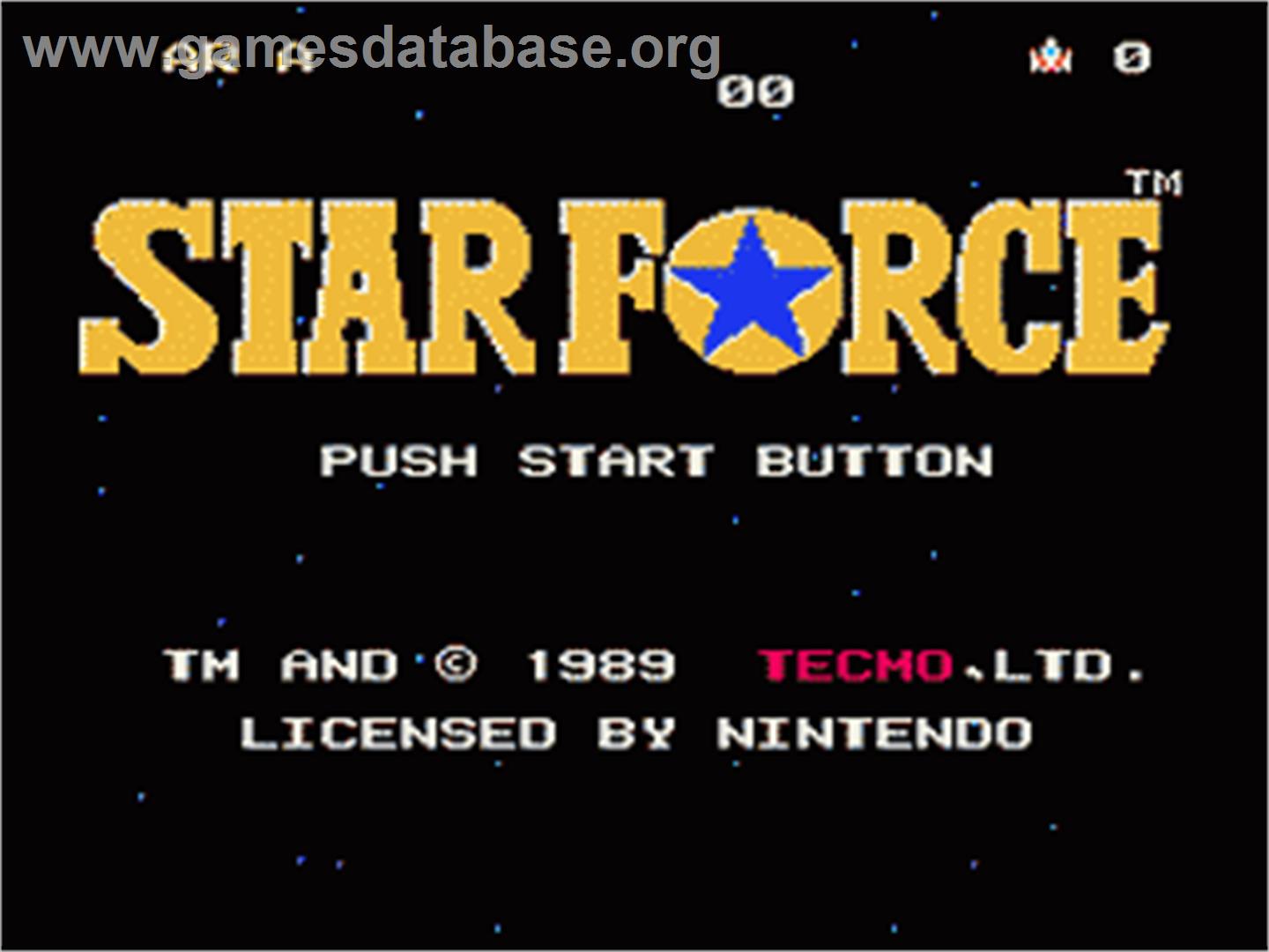Star Force - Nintendo NES - Artwork - Title Screen