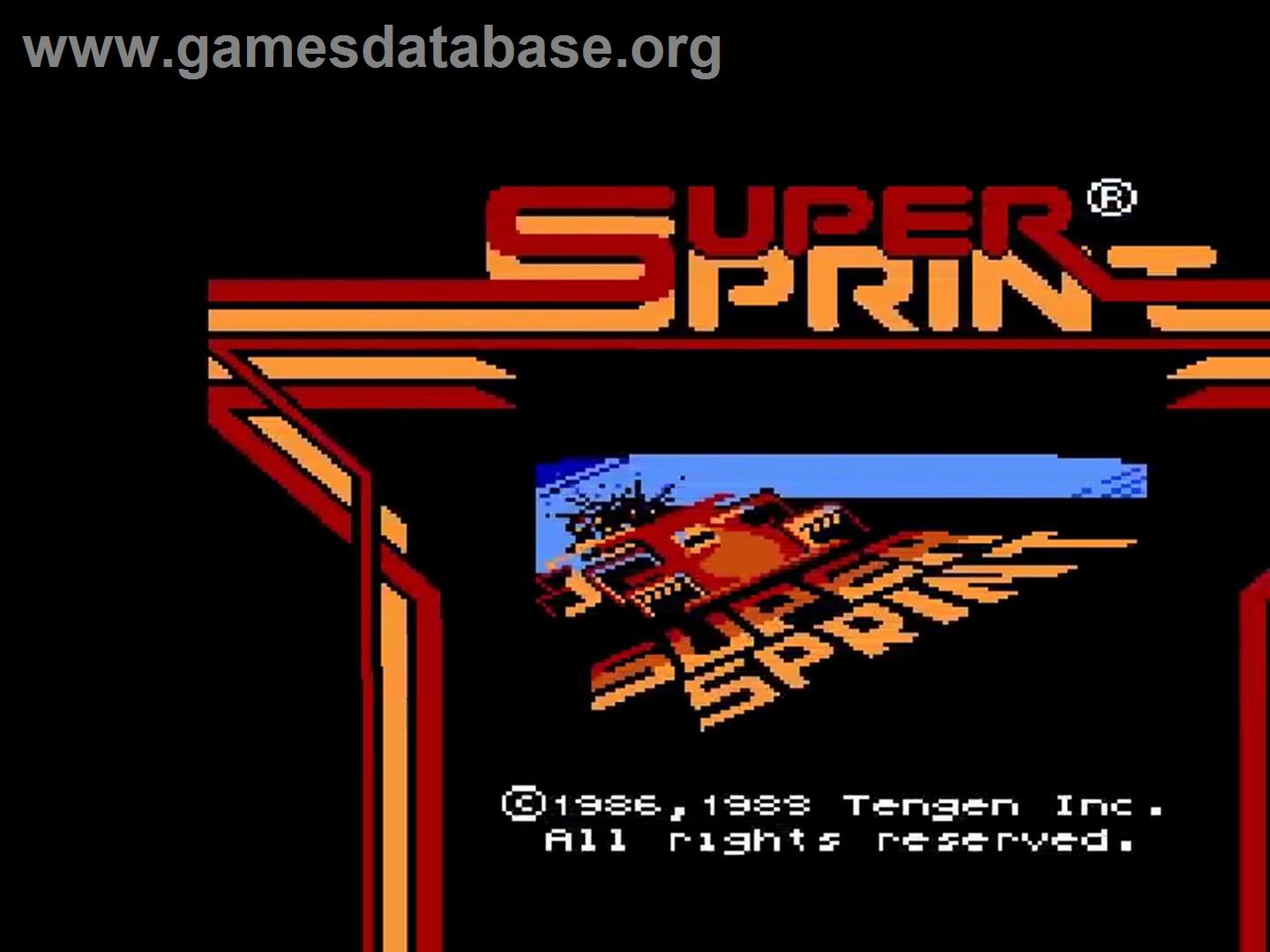 Super Sprint - Nintendo NES - Artwork - Title Screen
