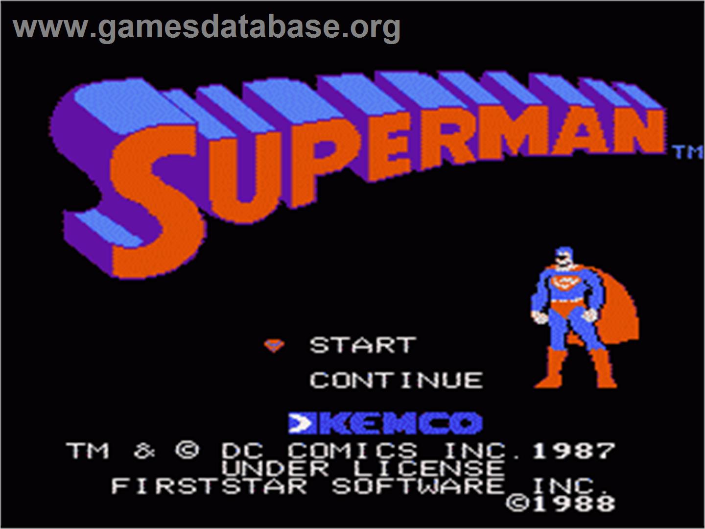 Superman - Nintendo NES - Artwork - Title Screen