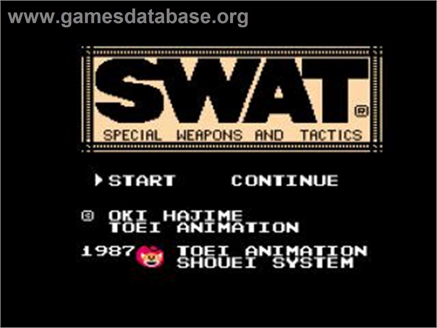 Swat - Special Weapons And Tactics - Nintendo NES - Artwork - Title Screen