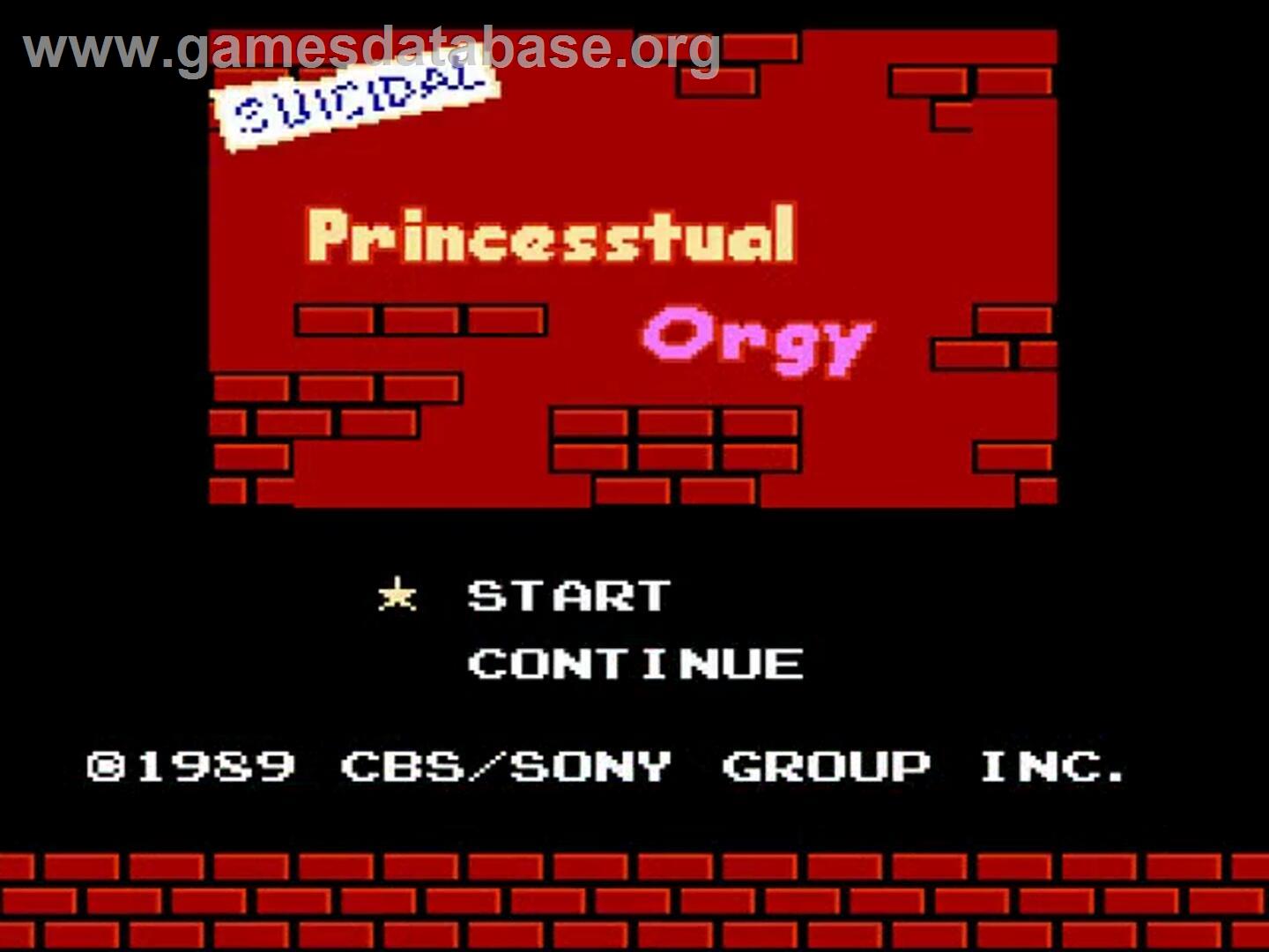 Tashiro Masashi No Princess Ga Ippai - Nintendo NES - Artwork - Title Screen