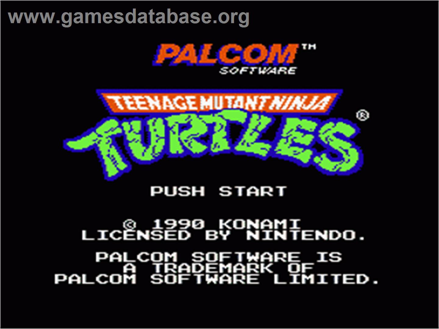 Teenage Mutant Ninja Turtles: Tournament Fighters - Nintendo NES - Artwork - Title Screen