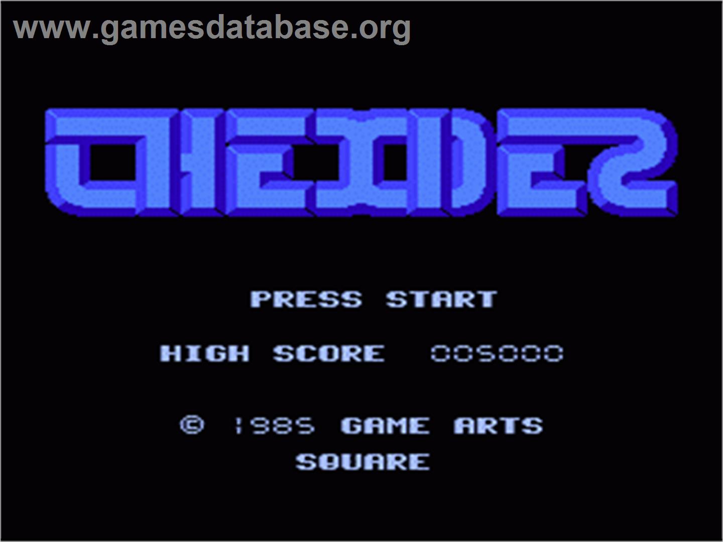 Thexder - Nintendo NES - Artwork - Title Screen