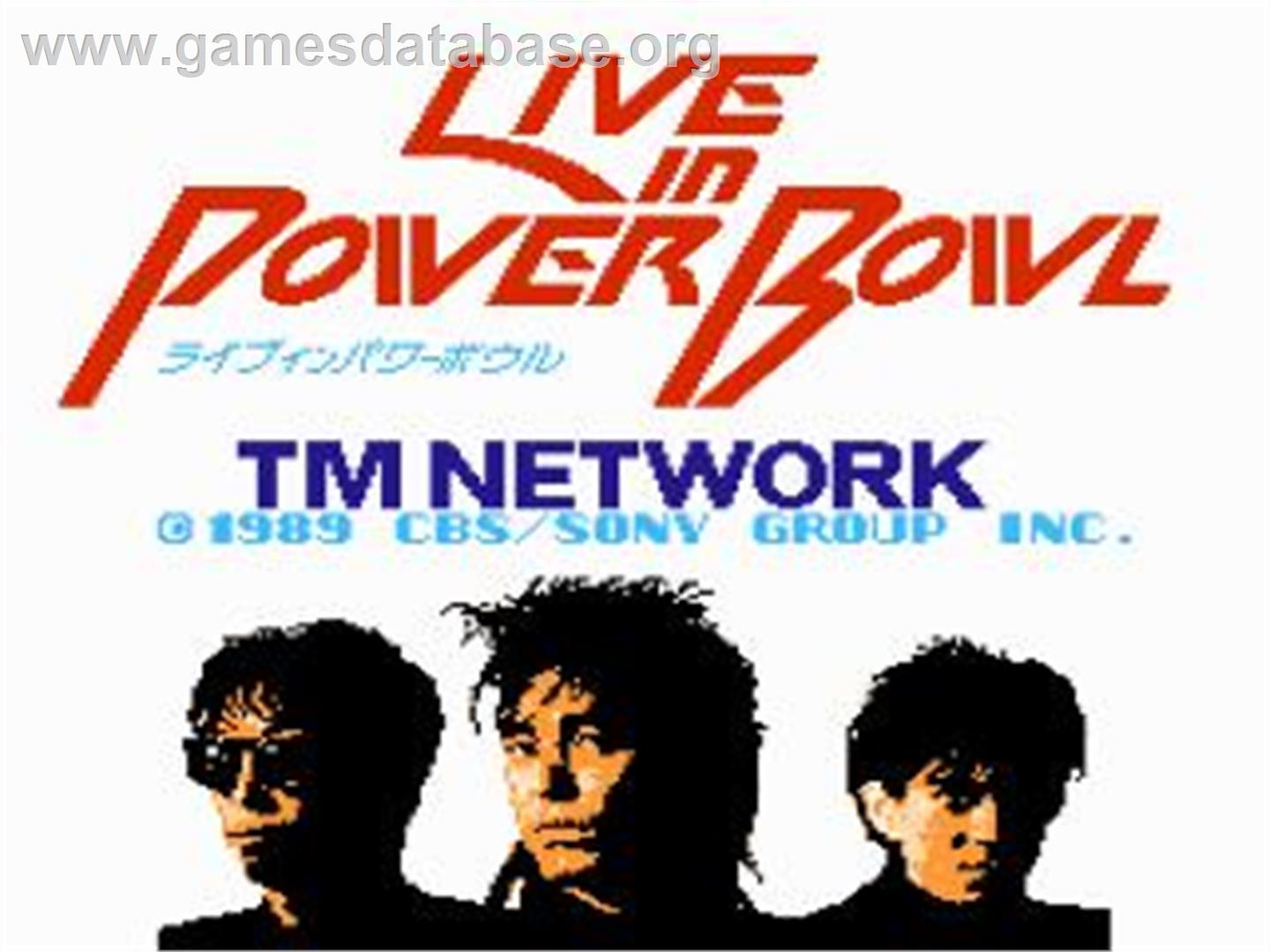 Tm Network - Live In Power Bowl - Nintendo NES - Artwork - Title Screen