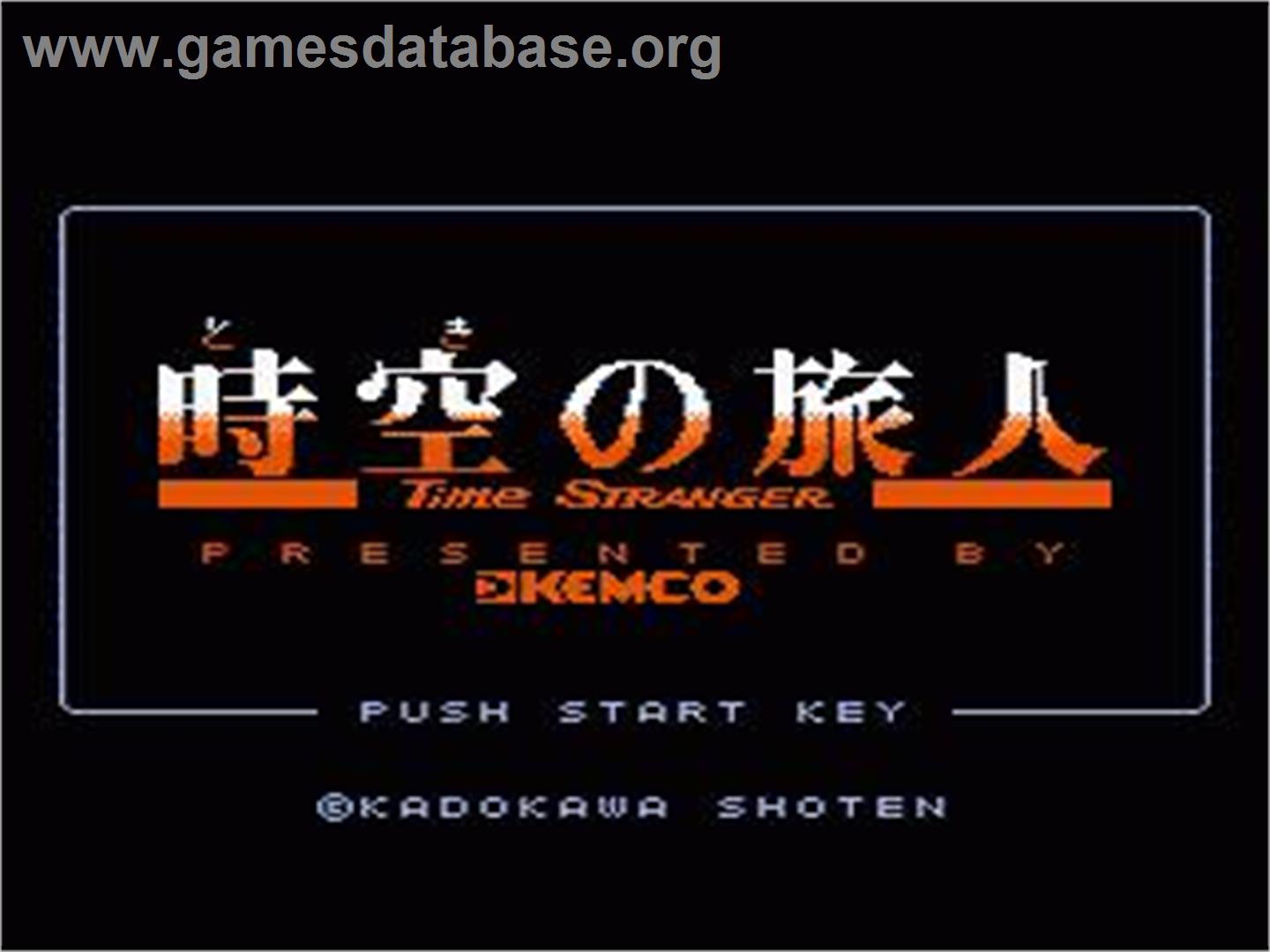 Toki No Tabibito - Time Stranger - Nintendo NES - Artwork - Title Screen