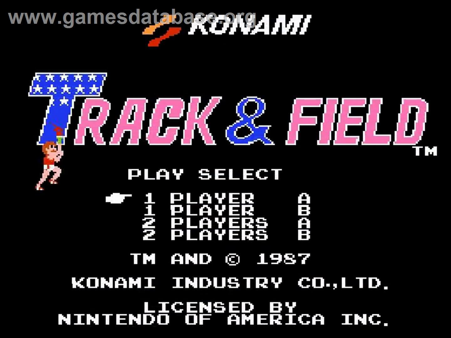 Track And Field - Nintendo NES - Artwork - Title Screen