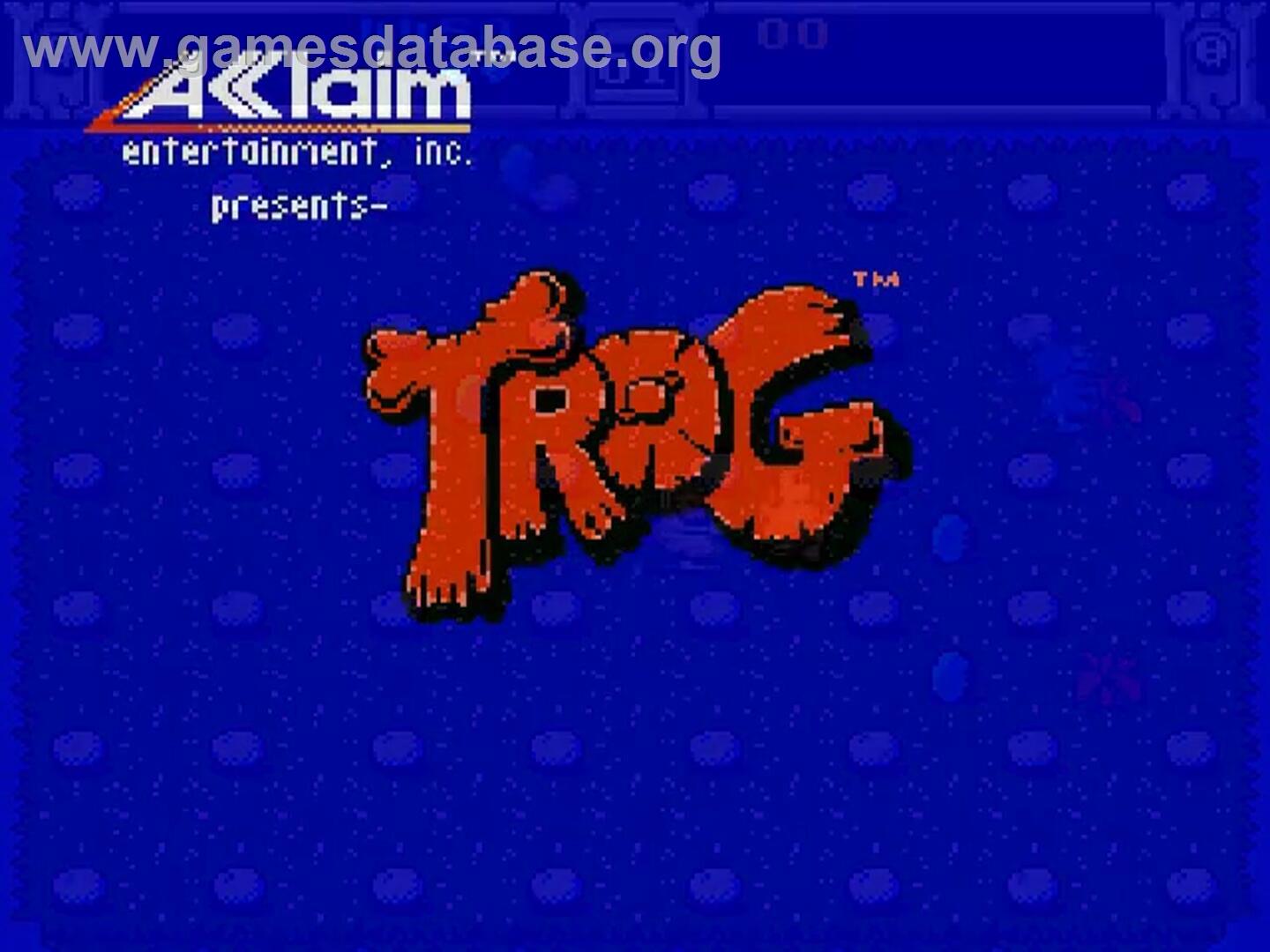 Trog - Nintendo NES - Artwork - Title Screen