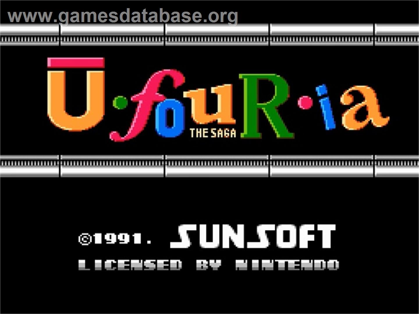 Ufouria: The Saga - Nintendo NES - Artwork - Title Screen